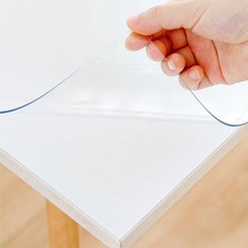 14 x 60 Inch Clear Table Cover Protector, 1.5mm Thick Plastic Table Cover, Vi...