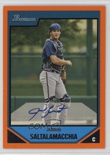 2007 Bowman Prospects Orange 34/250 Jarrod Saltalamacchia #BP133 Auto 1f1