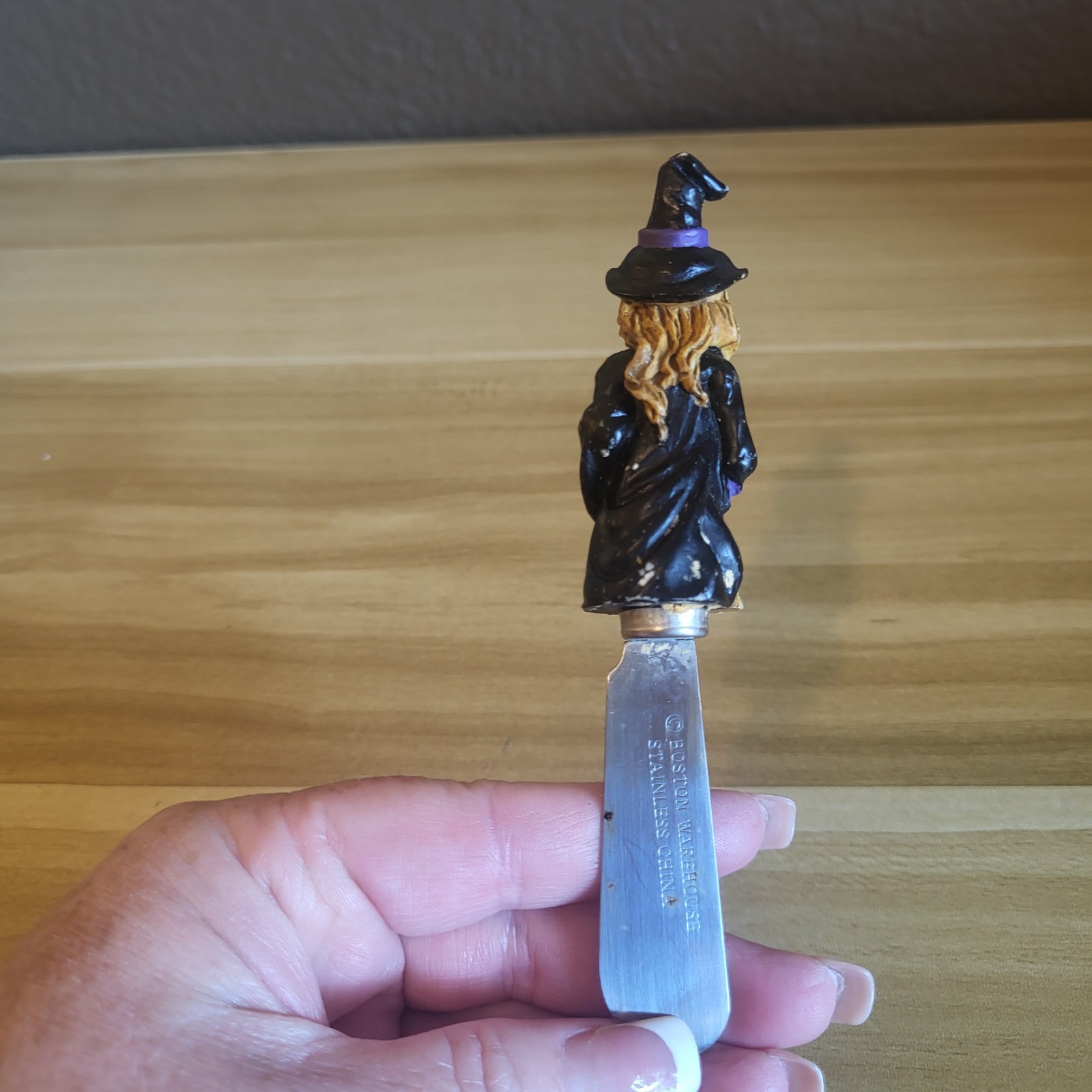 Set Of 6 Boston Warehouse Halloween Cheese Spreader Knives Vintage 