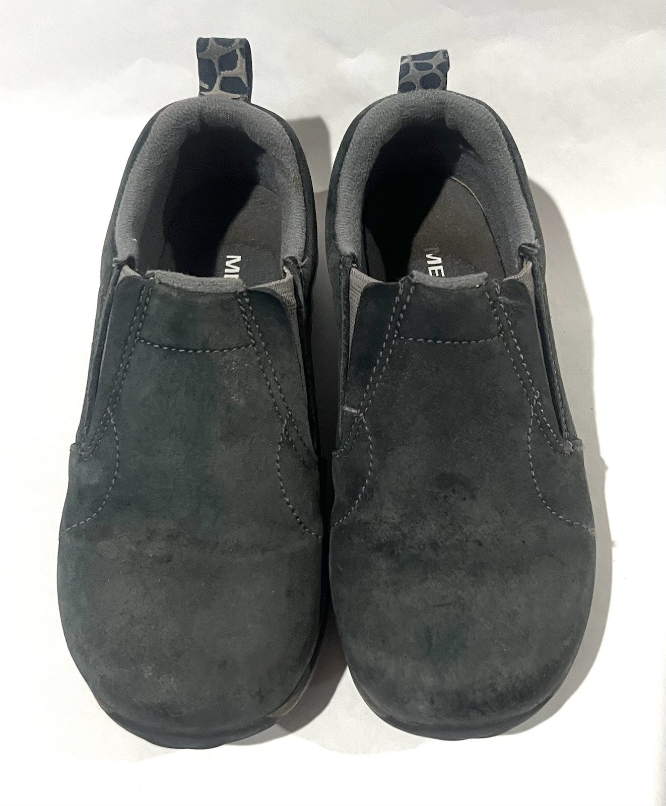 Merrell Jungle MOC Sneakers Bambini Grandi Slip On J95637 Grigio Pelle Scamosciata Taglia 11 M