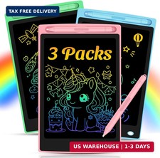 3 Pack 8.5" LCD Writing Tablet for Kids, Erasable Doodle Board, Drawing Pad Gift