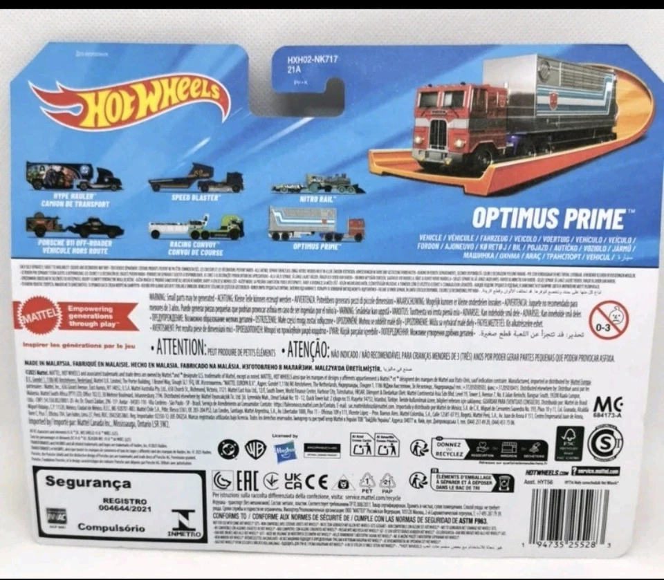 Optimus Prime NUOVO Mattel Hot Wheels Track Fleet pressofuso CUSTODIA SIGILLATA  - Immagine 2 di 3