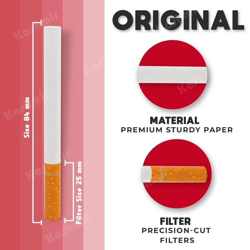 Roxwell Cigarette Tubes King Size Original Red RYO Filter Tubes 10 Box of 200 Ct - Image 4 of 4