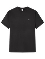 Herren T-Shirt Schwarz M Mit Baum-Stickerei, Springfield, Basic, Kurzarm