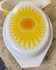 Vintage Pyrex Daisy/Sunflower Oval Ovenware 2.5 Qt Casserole With Lid #45