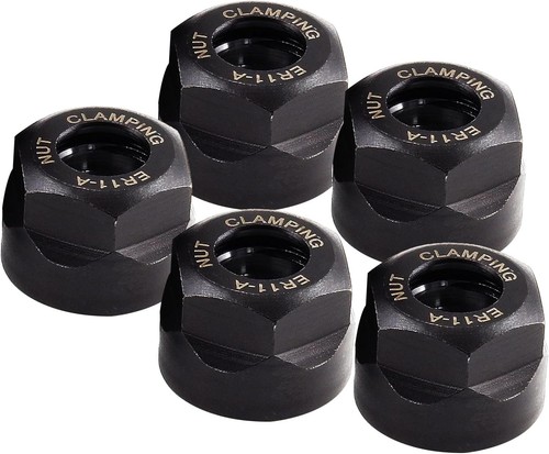Durable 5-Pc ER11-A Collet Clamping Nut Set for CNC and Milling Applications - Picture 3 of 7
