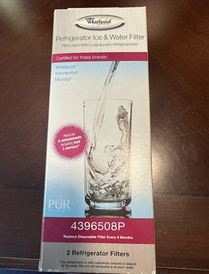 NEW Whirlpool 4396508P Refrigerator Water Filter - Pack of 2 - PUR Certified