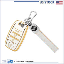 Keychain- Soft Tpu Key Fob Protector Cover Kia Optima Soul Sportage Color White Keychain- Soft Tpu Key Fob Protector Cover Kia Optima Soul Sportage Color White