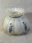 Vintage Milk Glass Lamp Shade Floral Scalloped Ruffled 8" 017/1 495