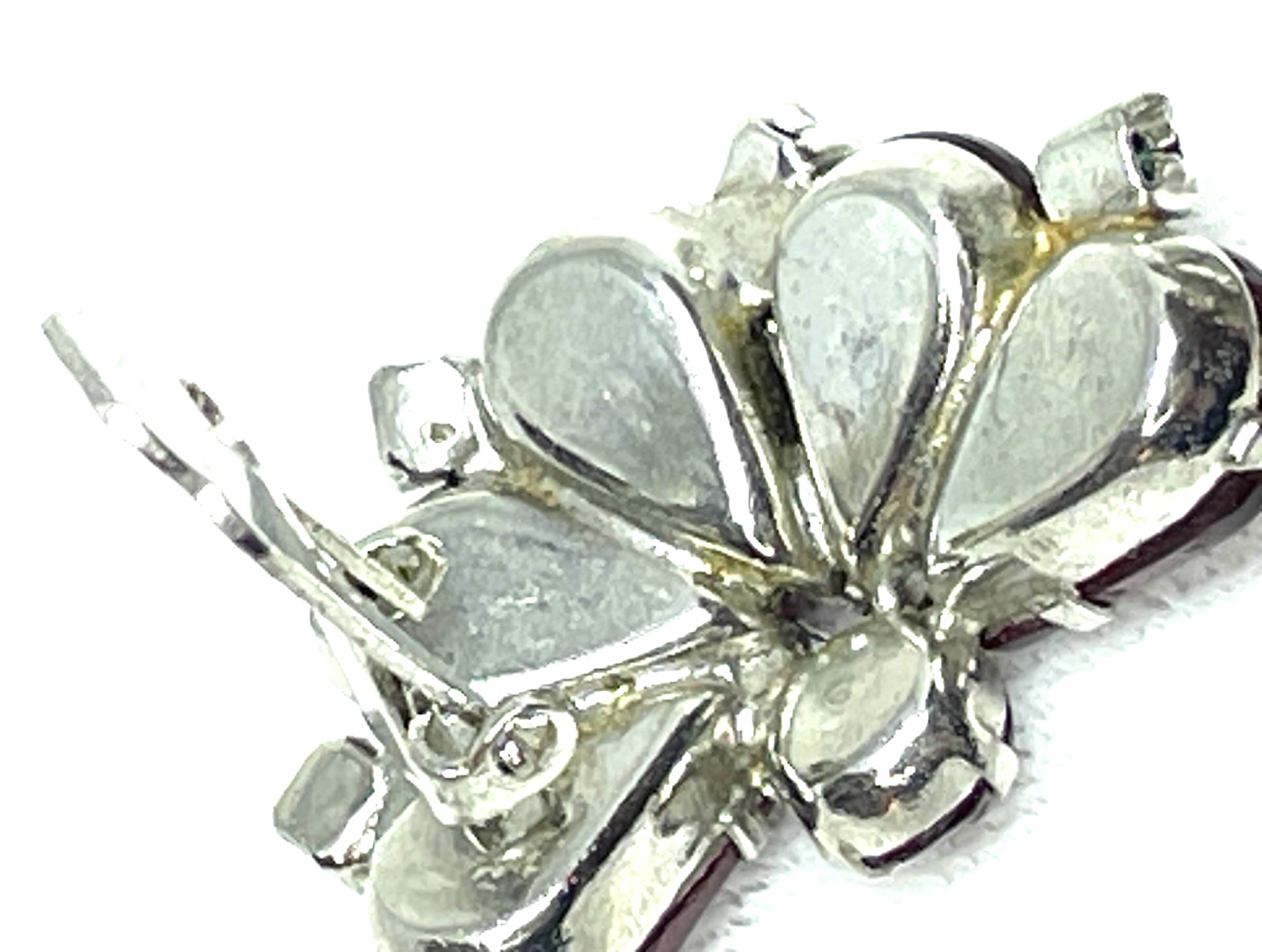 RUBY RED,  Half FAN shaped 5 Tear Drops surroundi… - image 4