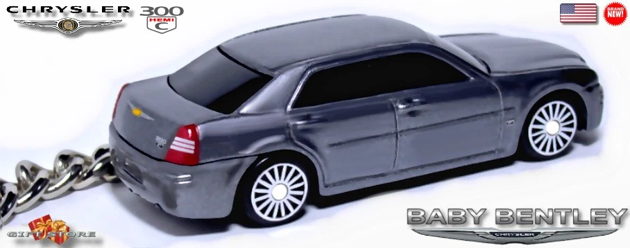 🎁🚦 🆕 RARE KEY CHAIN SILVER GRAY CHRYSLER 300C (BABY BENTLEY) 💕GREAT GIFT💕🎁 - Image 4 of 4