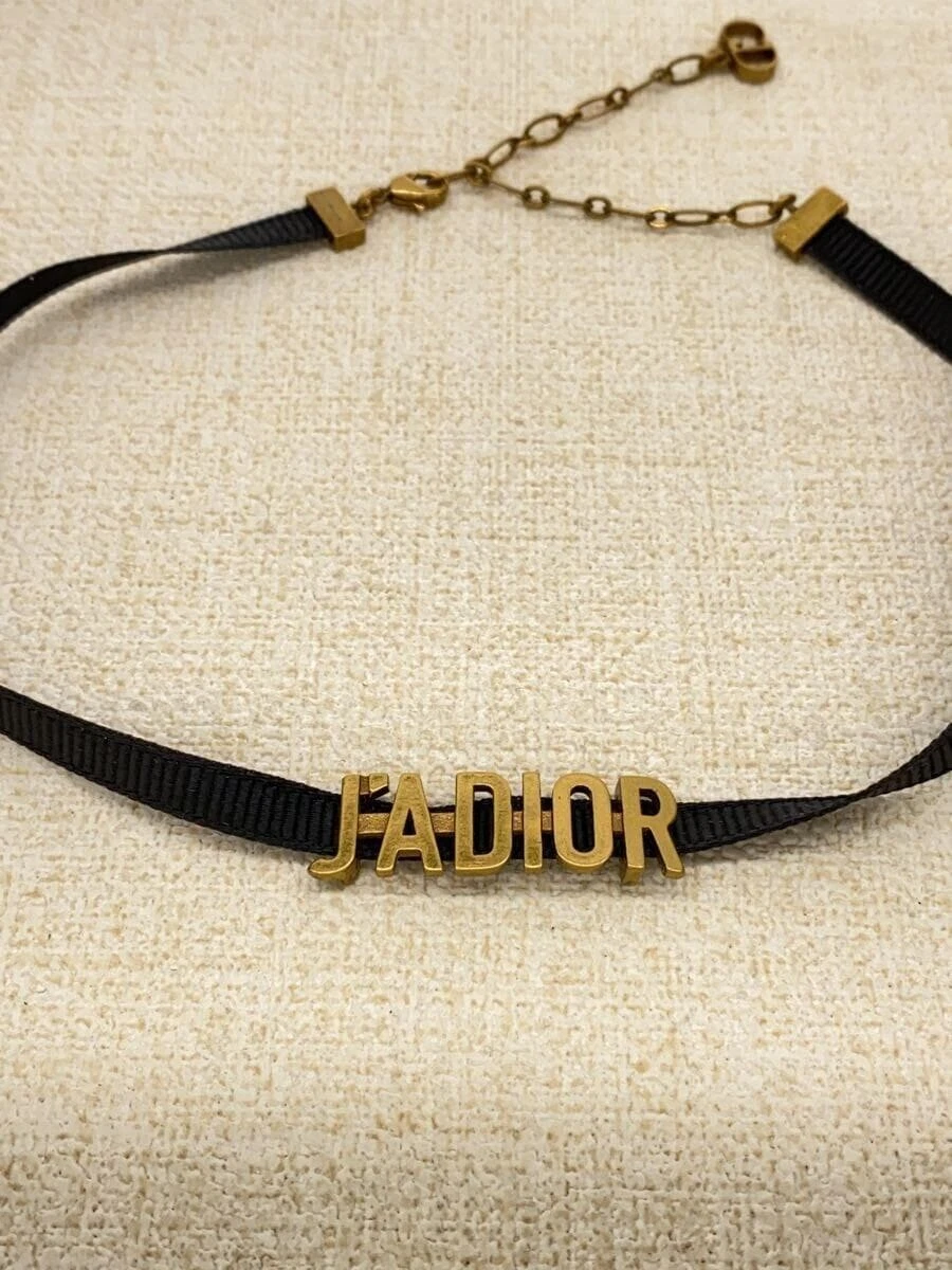 Collier Christian Dior plaqué or haut femme
