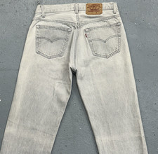 Vintage Levi's 501 Jeans Mens 32x36 Gray Fade Distressed 80s USA Made Straight