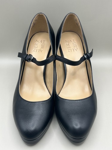 Naturalizer Talissa décolleté donna in pelle nere tacco Mary Jane taglia 9,5M - Foto 4 di 9