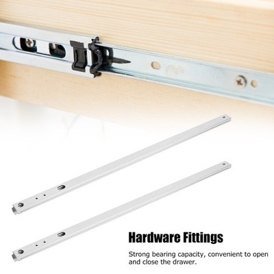 2x Set Cold-Roll Steel Sheet Ball Bearing Drawer Slide Rail Cabinet Hardware SET