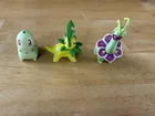 Vintage Pokemon TOMY Nintendo Mini Figures Chikorita Bayleef Meganium Toy Lot 3