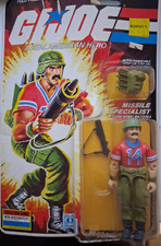 1985 G.I. Joe Bazooka Missle Specialist MOC  open package