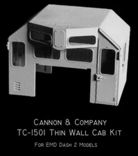 HO Cannon & Company TC-1501 EMD Dash 2 Thinwall Cab Kit
