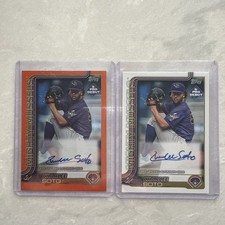 2025 Topps Pro Debut Charlee Soto #PD-159 Orange Auto 12/25 & Base Auto See Pics