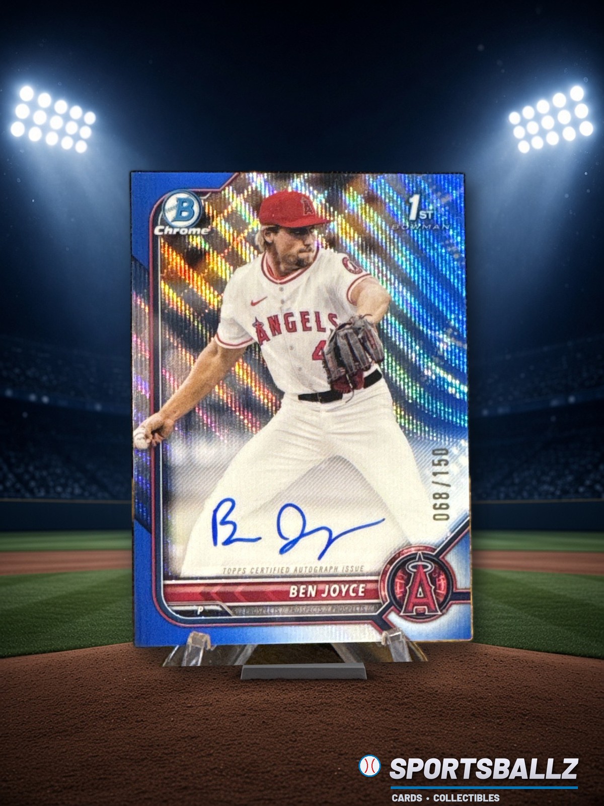 BEN JOYCE 2022 Bowman Draft Chrome Blue Wave Refractor AUTO #CDA-BJ /150 🔥