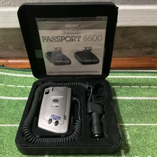 Escort Passport 8500 Radar Detector (RED Display) Manual Cords Silver In Case 