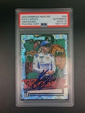 2023 Donruss Nascar Kyle Larson #U4 Unleashed PSA Authenticated Auto 10
