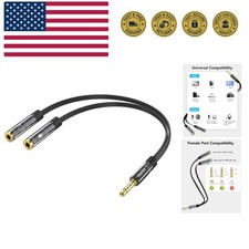 3.5mm Headphone Mic Splitter Adapter - 1 Male to 2 Female Headset Splitter ...