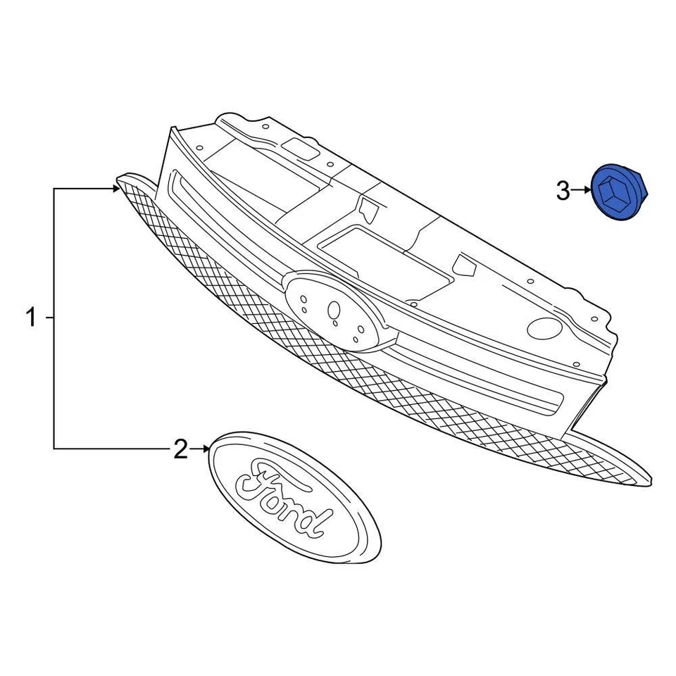 For Ford Focus 2008-2011 Ford W707501S900 Front Bumper Trim Nut Foto 4 de 4