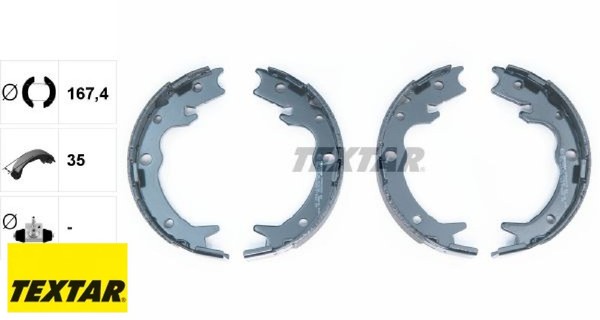 Textar 91062800 Bremsbackensatz FüR Feststellbremse Bremsbackensatz FüR Honda-image