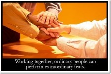 Working together - Classroom Motivational Teamwork POSTER