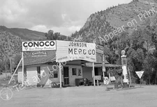 1940 Gas Station & Country Store, Cimarron, CO Old Photo 13" x 19" Reprint