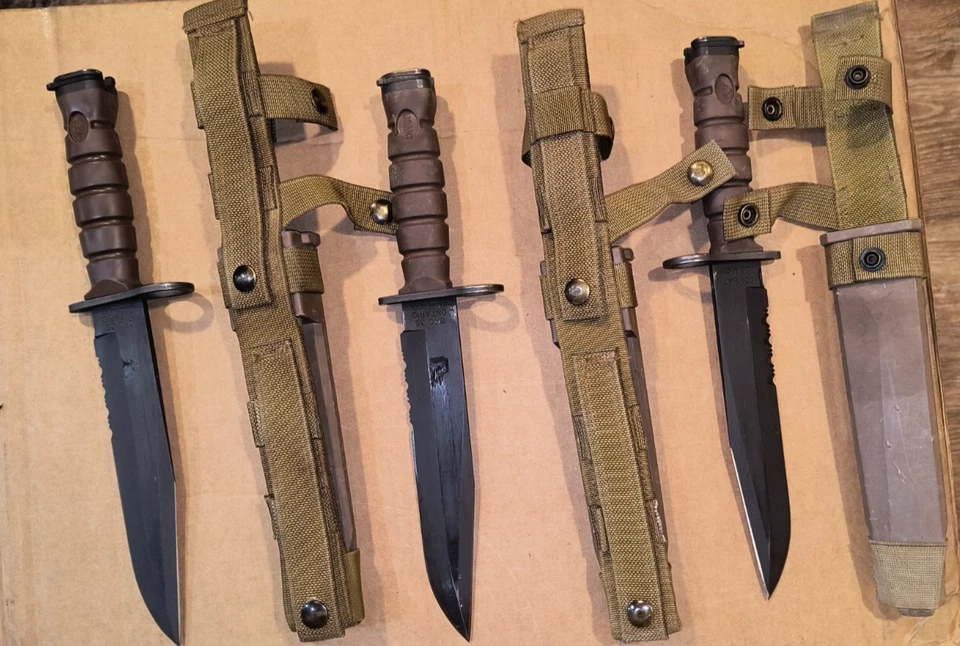 Cuchillo de Combate Bayont Vintage OKC-3S Genuino USMC + Vaina Ontario Knife Co EE. UU. Foto 4 de 4