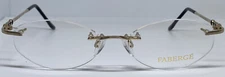 Vintage Faberge Eyewear 23 KTGP Germany Crystal Rimless Eyeglass Specs