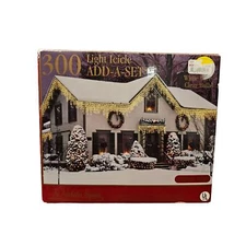 300 St. Nicholas Square Christmas Icicle Lights Indoor/Outdoor Light ADD-A- SET
