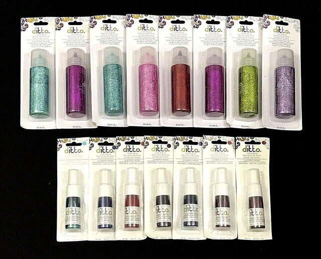 LOT OF 15 DITTO GLITTER GLUE & GLIMMER SPRAY ASSORTED COLORS