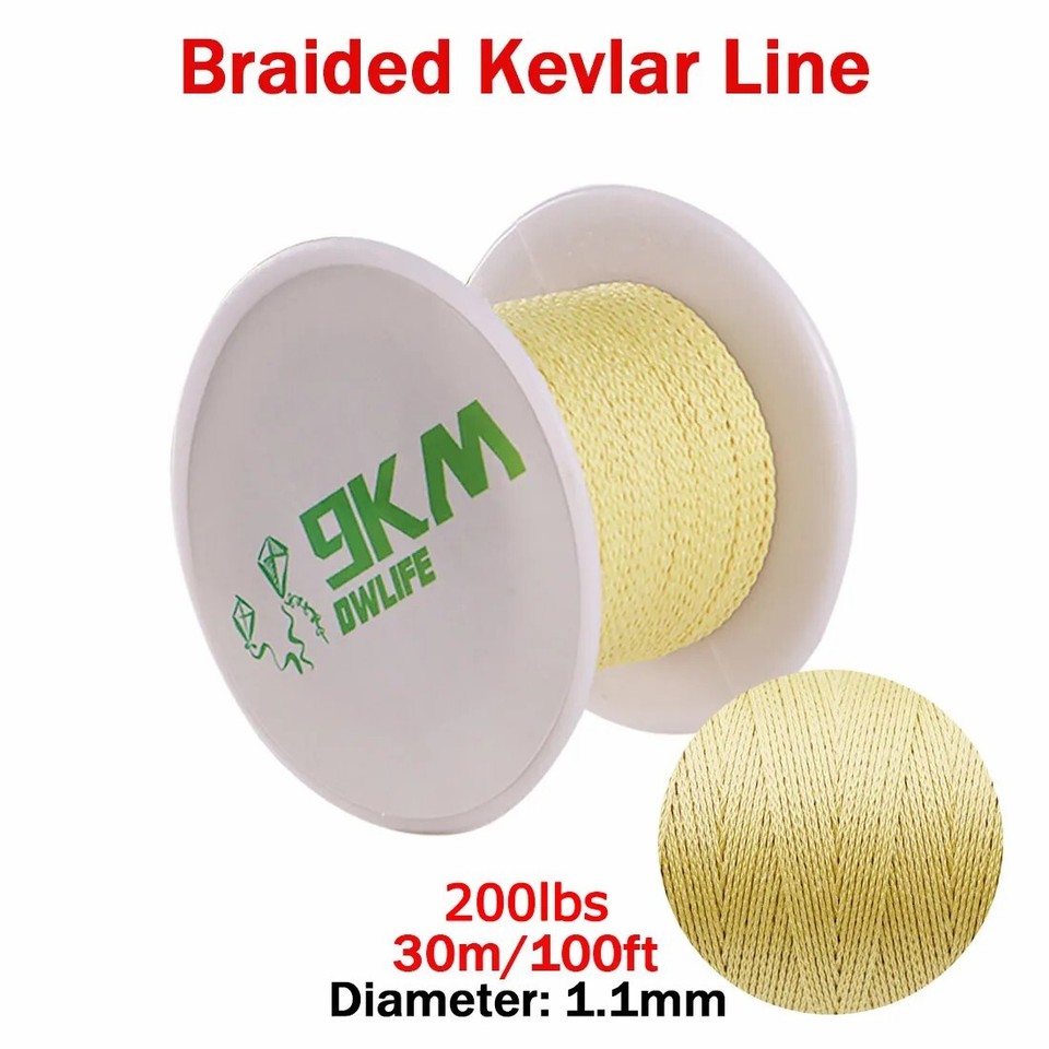 100FT Braided Kevlar Rope 40~400lb Quality Kevlar Rope Made with Kevlar ...