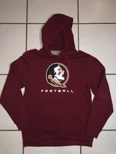 FSU  Pull Over hoodie Red Size Small Front And Back Graphic