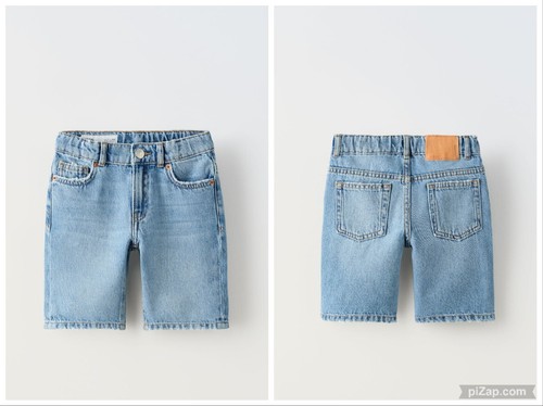 ZARA KIDS BOYS DENIM BLUE SHORTS JORTS ORIGINAL FIT SIZE 7 NWT 6855/501 - Picture 3 of 11