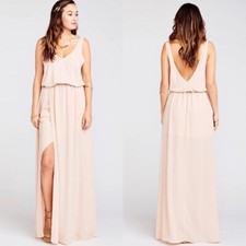 Show Me Your Mumu Kendall Maxi Dress in Dusty Blush Crisp Pink Size Medium