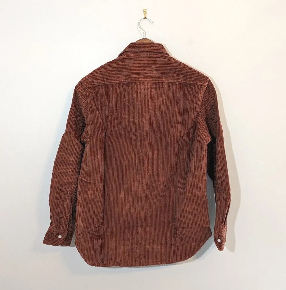 Frank & Eileen Toffee Rust Brown Relaxed Fit Corduroy Button Up