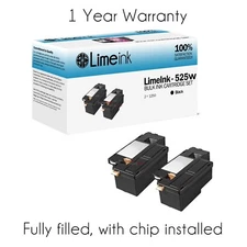 2 Black 525W Toner Cartridge For Dell Laser E525W E525DW 525 E525 Printer H3M8P