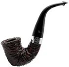 Peterson Sherlock Holmes Rustic 'Original' 9mm Filter Silver Mounted Briar Pipe