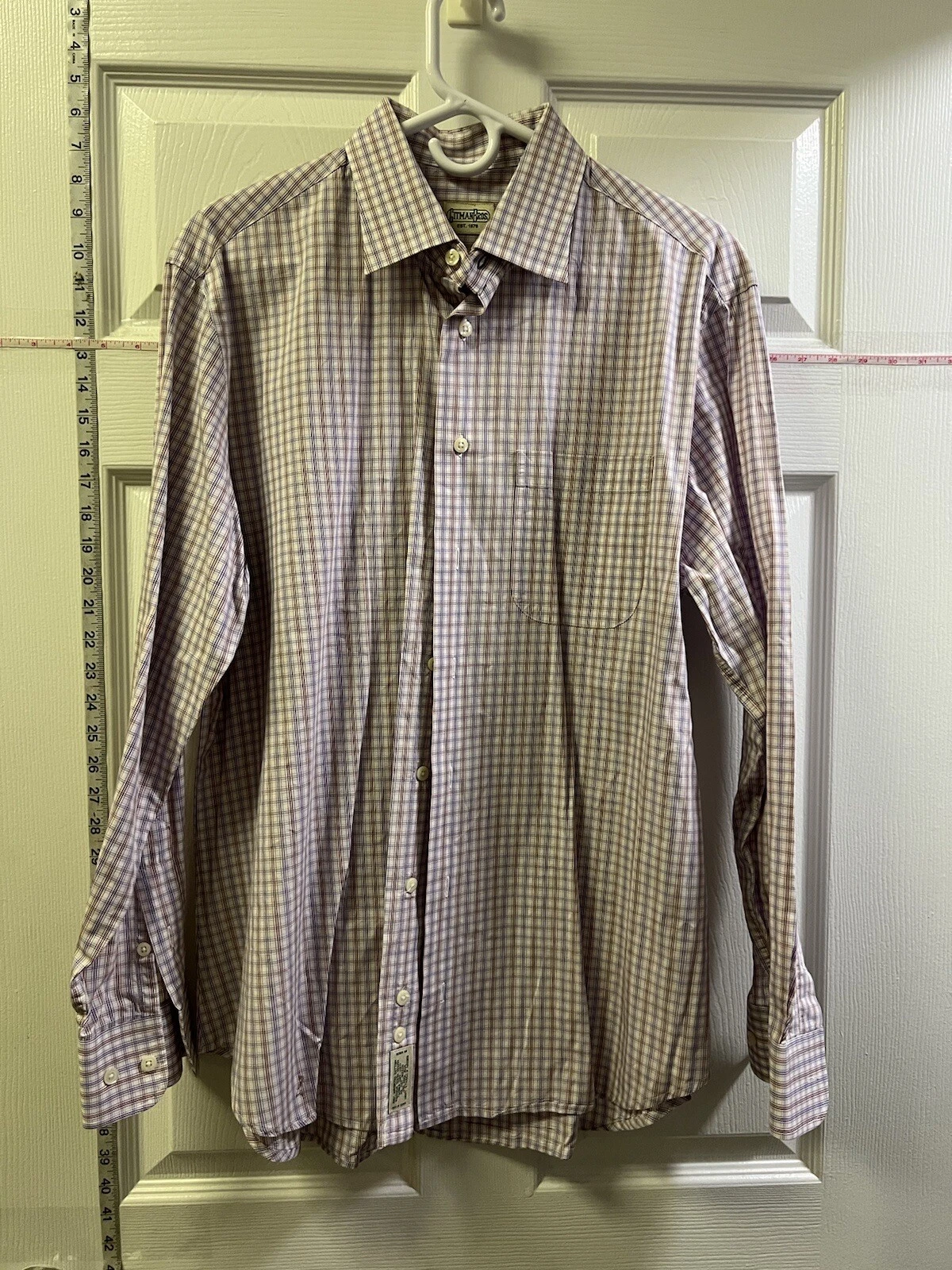 Gitman Bros Shirt Men's Size Large Button Up Cotton USA Outdoor Hiking Camping