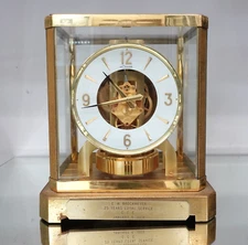 Jaeger-LeCoultre Atmos Perpetual Motion Gold Plated Mantle Clock Caliber 528-8