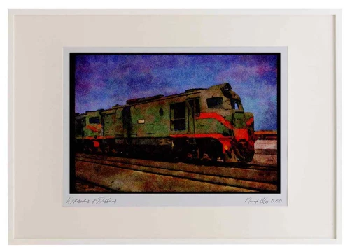 Trains 391057 Australia, WAGR Double Cab Diesel 1410, 1974 Watercolour Picture
