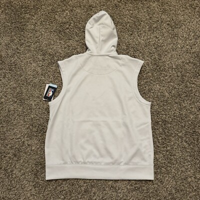 Nike NBA Houston Rockets White Sleeveless Warm up Hoodie Men Size