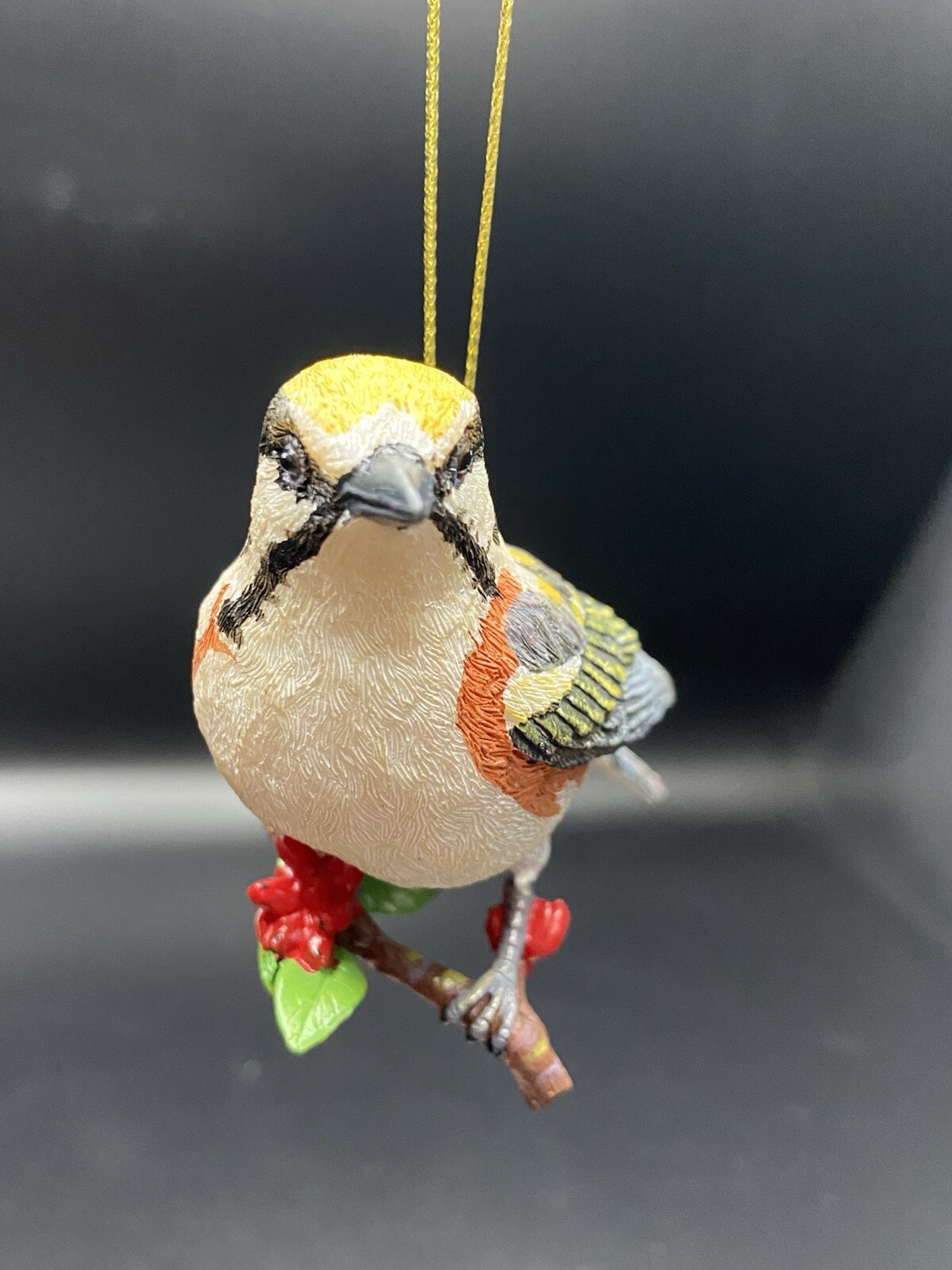 Danbury Mint Songbird Christmas Ornament - Chestnut-Sided Warbler