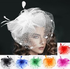Headband Feather Kentucky Derby Wedding Hat Church Dressy Cocktail Fascinator