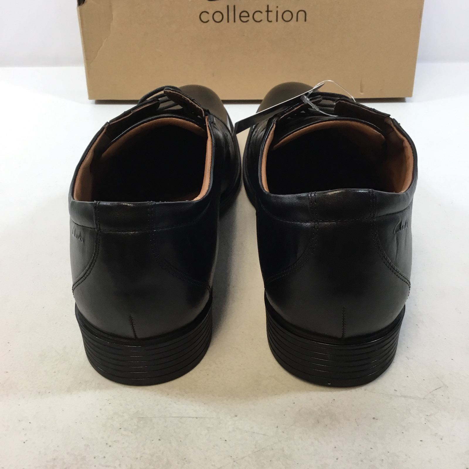 Clarks Whiddon Cap Mens Black Leather Lace Up Dress Shoes Size 14 M