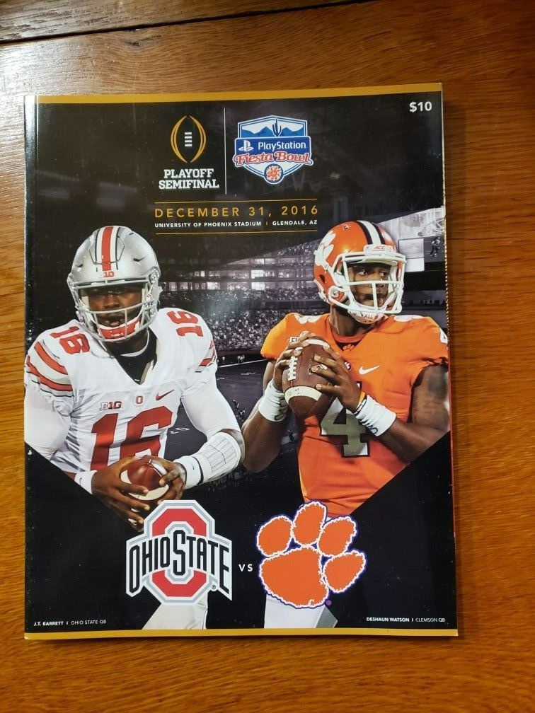 2016 FIESTA BOWL PROGRAM CLEMSON OHIO STATE NCAA FOOTBALL